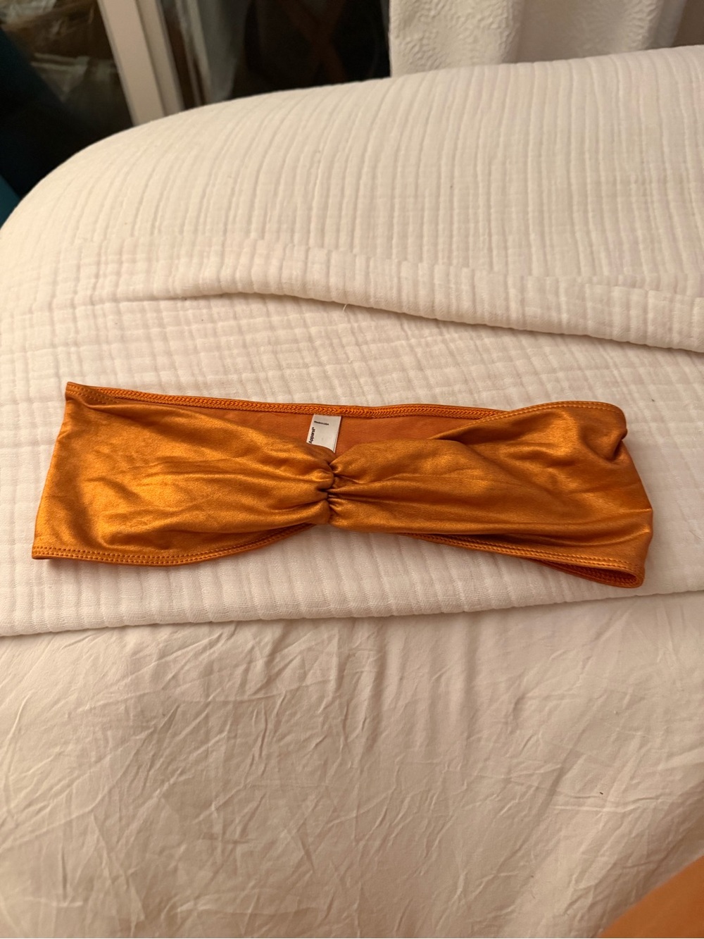 American Apparel Rust metallic bandeau top